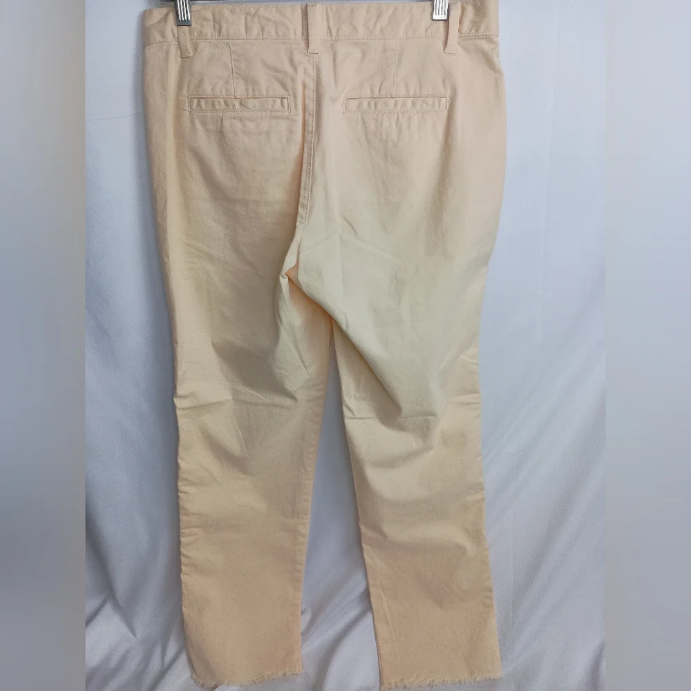 GAP Girlfriend Chinos Midrise Yellow Cream Blue‎ Stripe (#1,348)